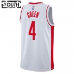 Maillot NBA Houston Rockets Jalen Green 0 Nike 2022-23 Association Edition Blanc Swingman - Enfant